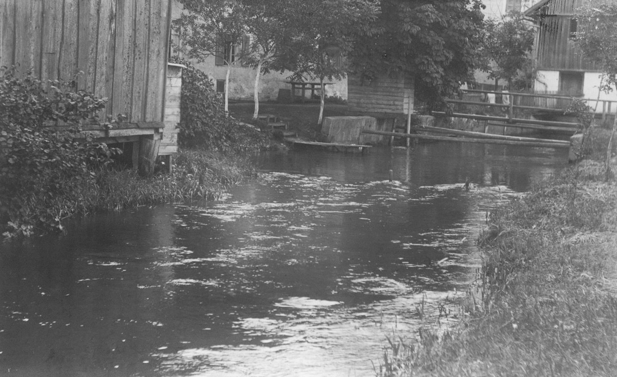 Mühle in Handenzhofen vor der Regulierung