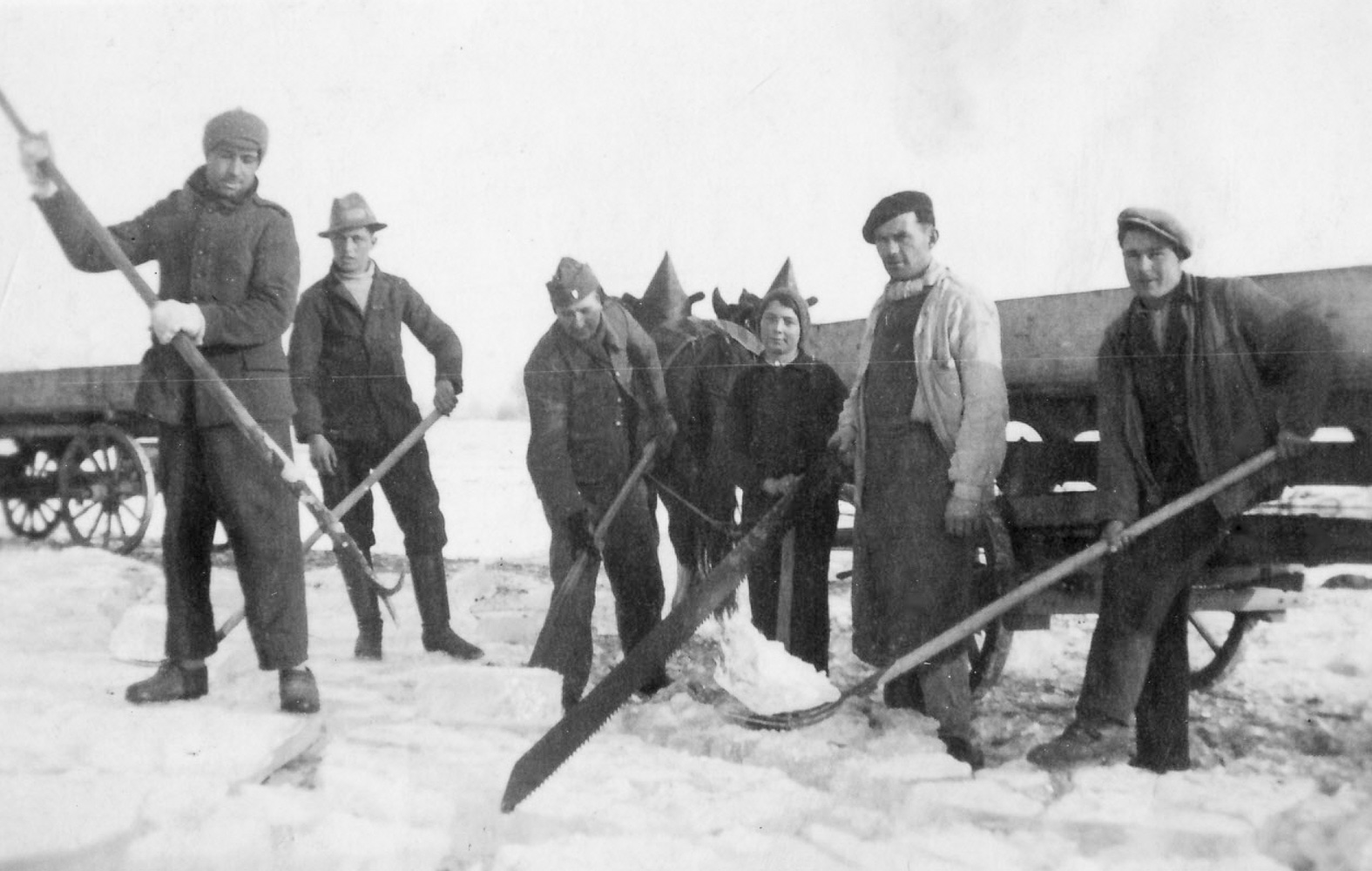 Französische Zwangsarbeiter eisen am Mooseder Weiher 1944